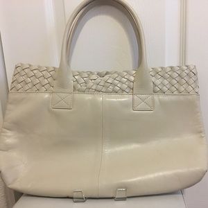 White leather tote by Falor, made in Italy